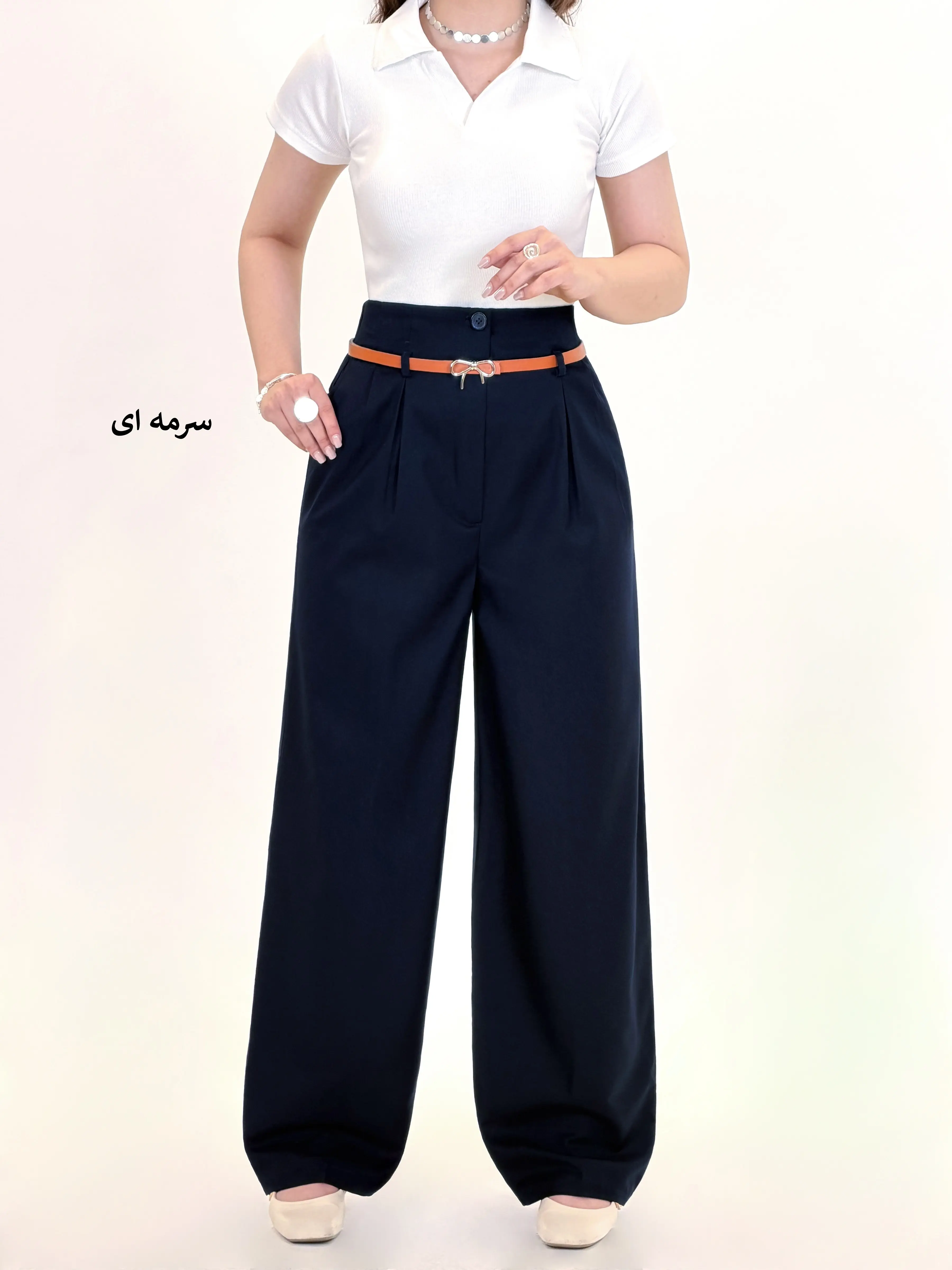 7151-شلوار گاباردین پاپیون